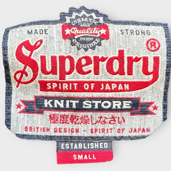 Superdry lambswool blend dark gray sweater, men’s small - Picture 4 of 4